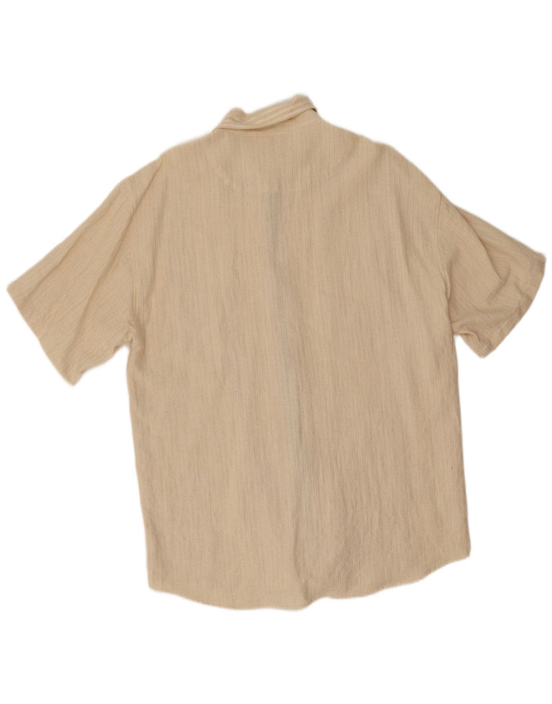 vintage Chemise à manches courtes pour hommes XL Beige Rayé