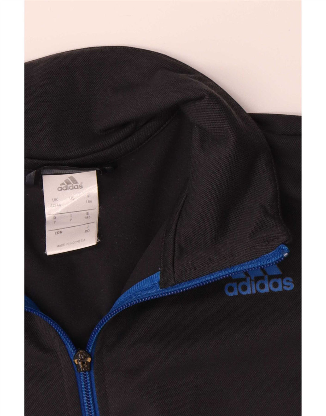 Adidas Veste de survêtement pour homme UK 42/44 Large Bleu Colorblock Polyester