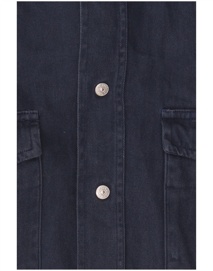 Carrera Chemise Homme Taille 39/40 Bleu Marine Moyen Coton