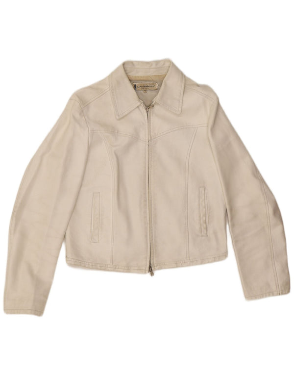 Masterpelle Veste en cuir courte pour femme IT 48 XL Cuir blanc