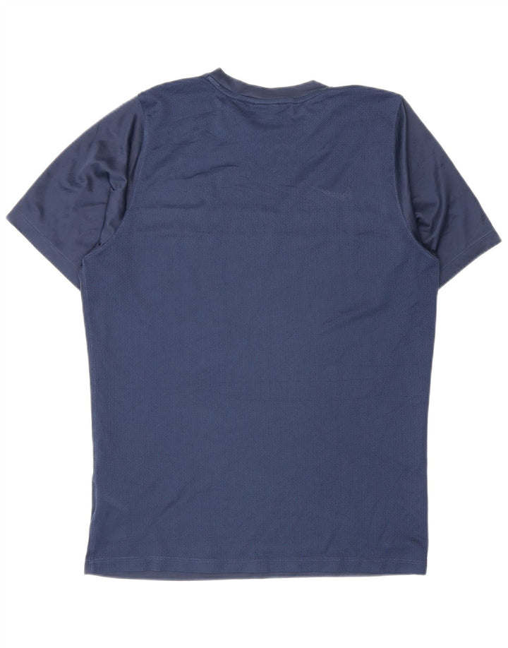 Nike Hommes Dri Fit T-Shirt Haut Bleu Marine Moyen Polyester