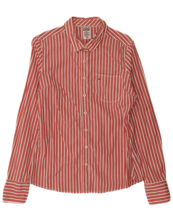 Tommy Hilfiger Chemise Homme Large Rouge Rayé Coton