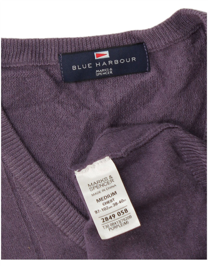 Marks & Spencer Pull Blue Harbor Col V Homme Violet Moyen