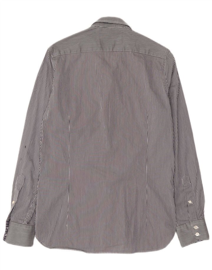 Ted Baker Chemise Homme Taille 2 Petit Coton Rayé Bleu Marine