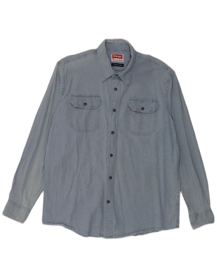 Wrangler Chemise en Jean Homme Grand Bleu Coton