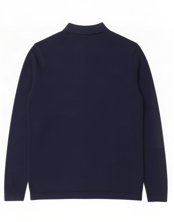Zara Cardigan Homme Pull Large Bleu Marine Coton