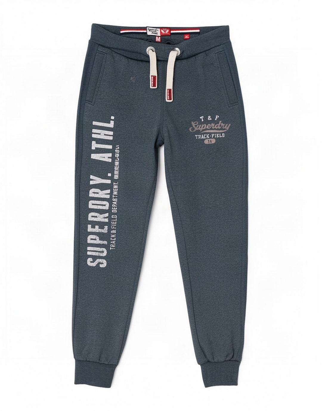 Superdry Pantalon De Survêtement Graphique Joggers Homme Gris Moyen Coton