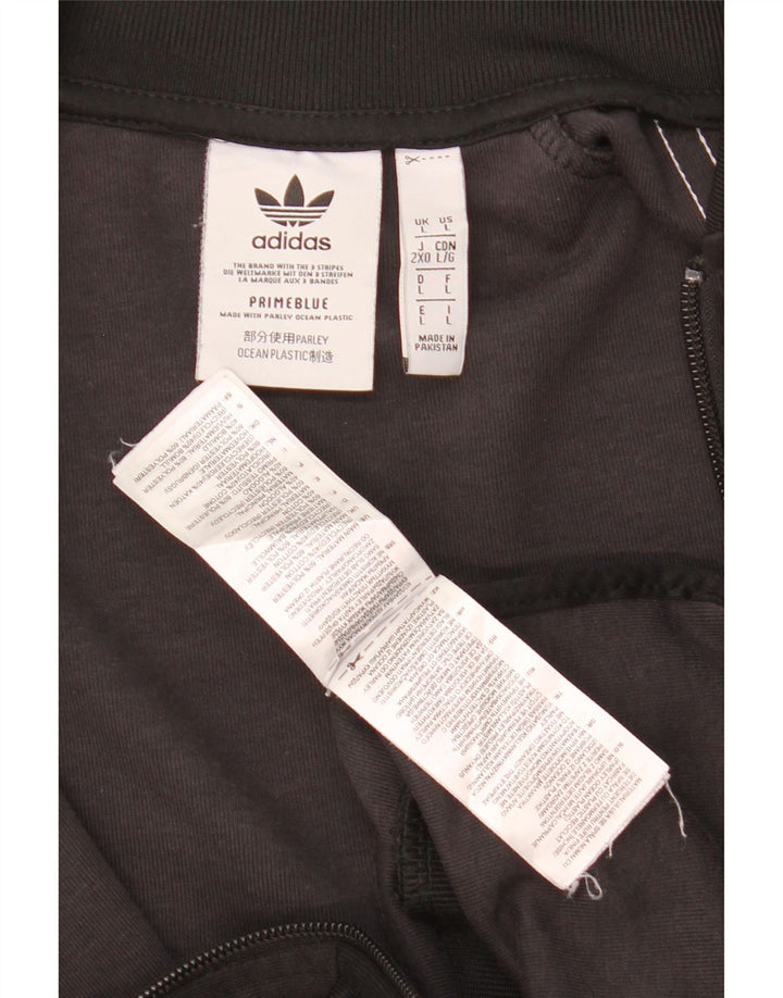 Adidas Veste de survêtement pour homme Large Noir Colorblock Polyester
