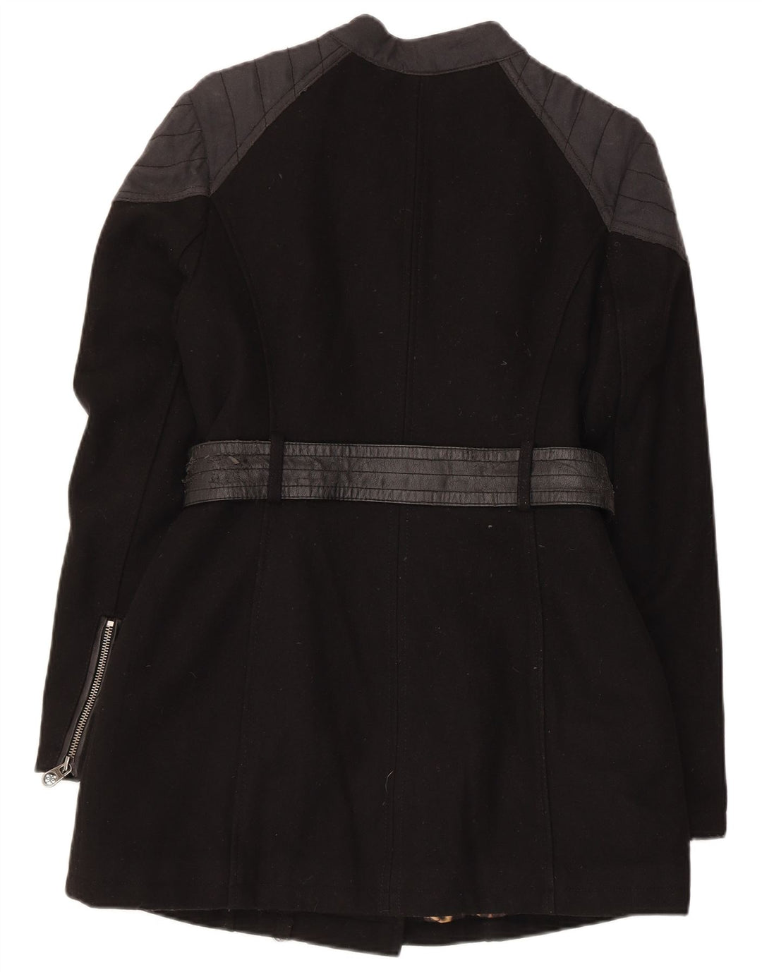 Guess Manteau Femme UK 8 Petite Laine Noire