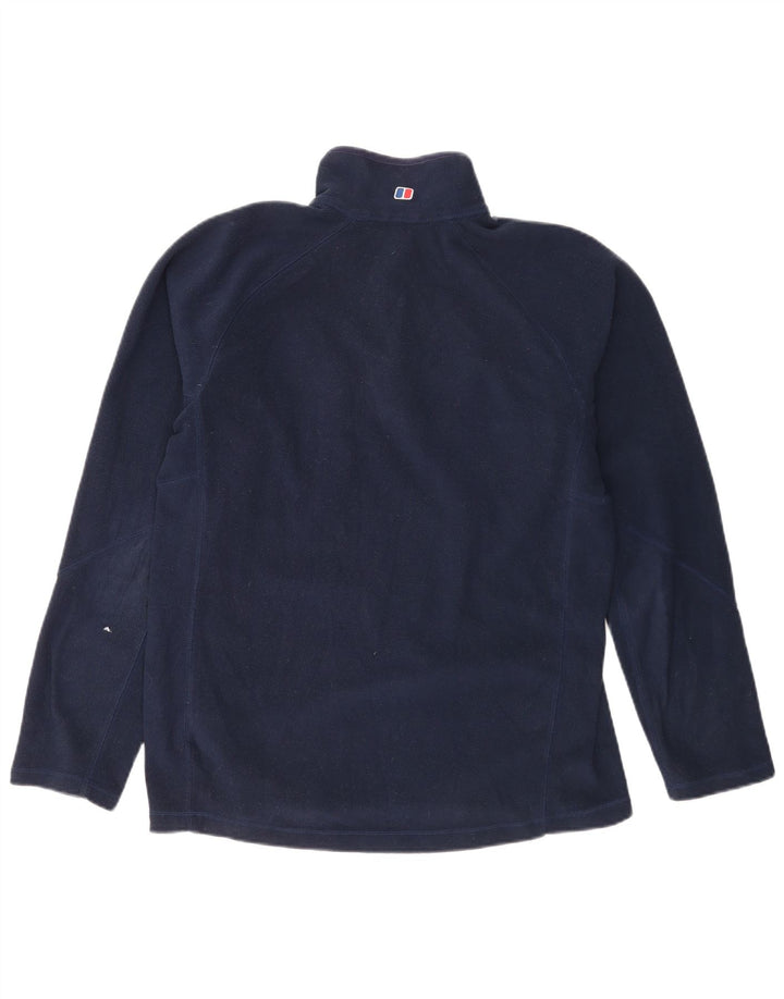 Berghaus Pull polaire à col zippé pour homme, grand, bleu marine, polyester