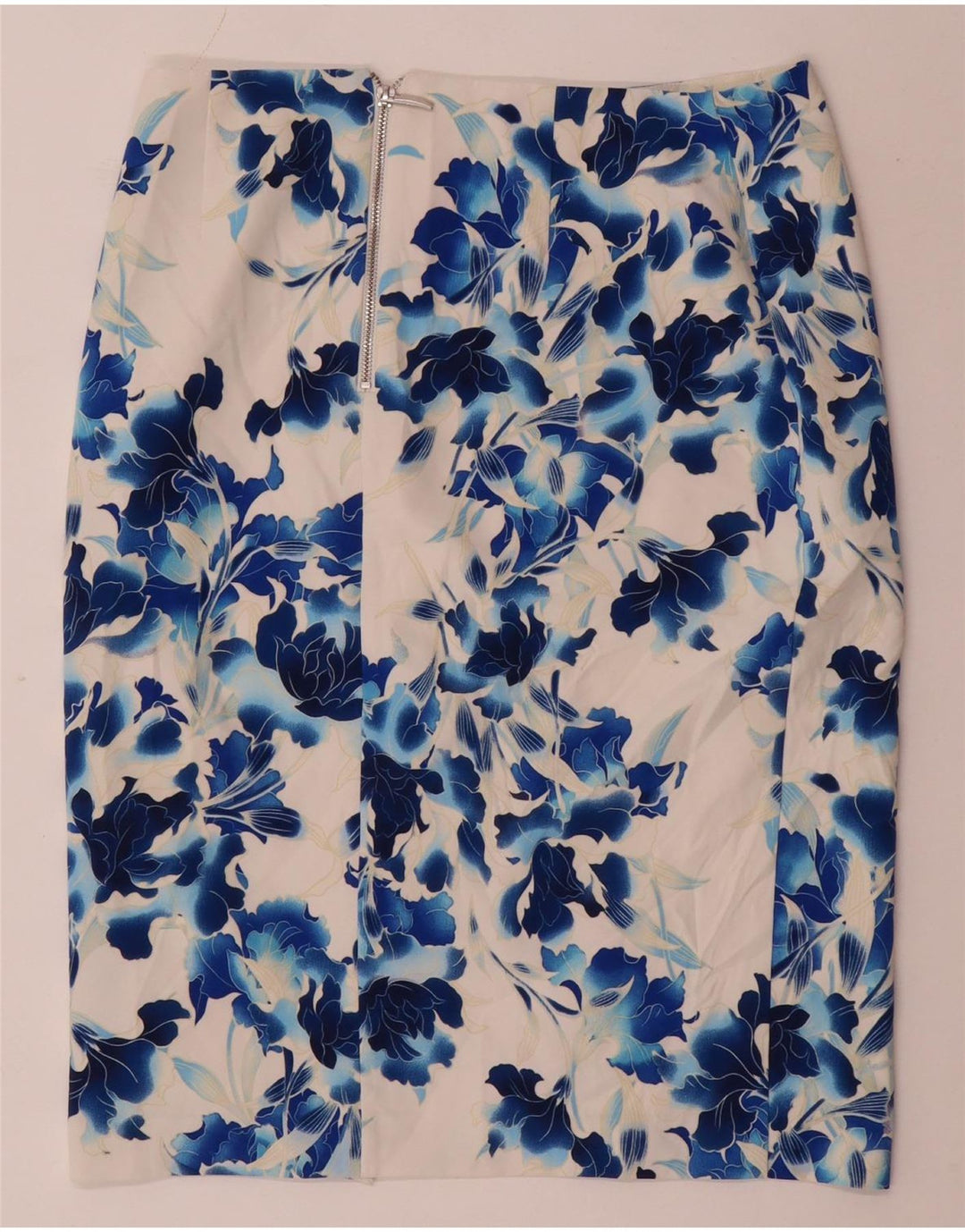 Oasis Jupe crayon pour femme UK 12 Medium W32 Blanc Floral Polyester