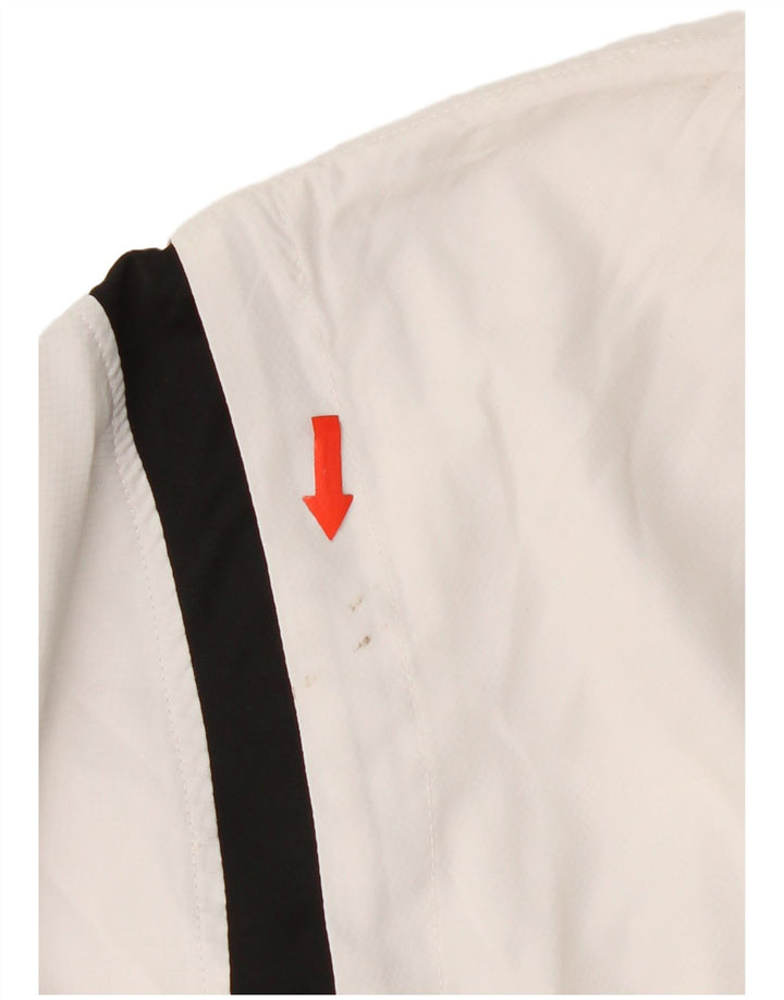 Asics Veste de Survêtement Homme Blanc Moyen Polyester Colorblock