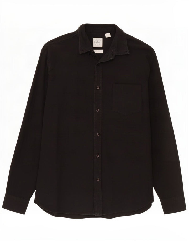 Dockers Chemise coupe standard pour homme en coton noir moyen