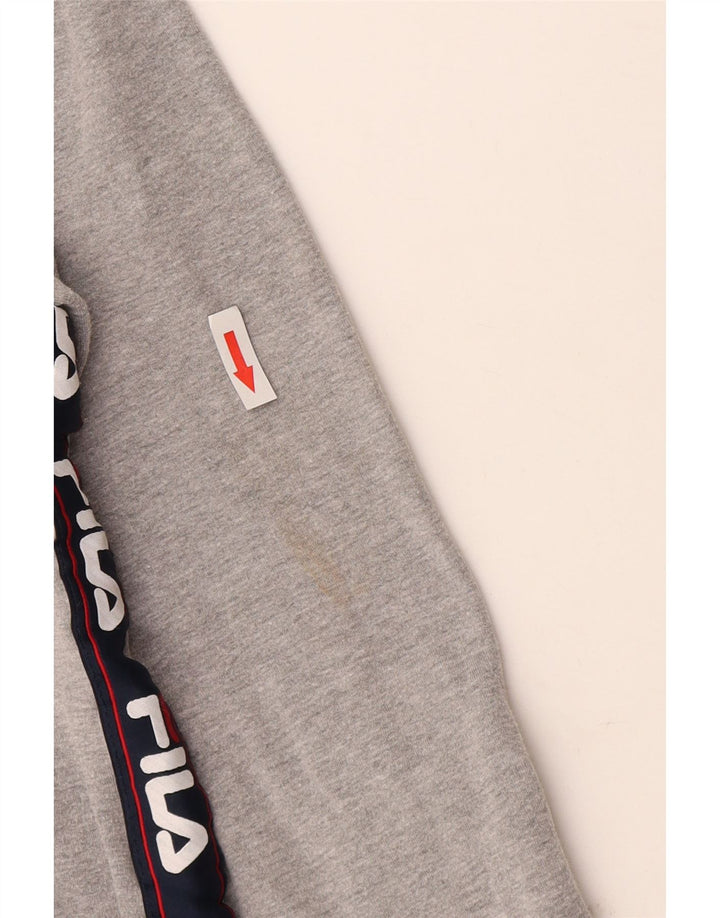 Fila Sweat-shirt graphique pour femme UK 16 Large Gris Coton