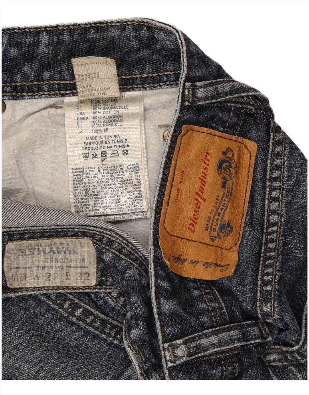 Diesel Jean Waykee Regular Droit W29 L32 Homme Bleu Coton