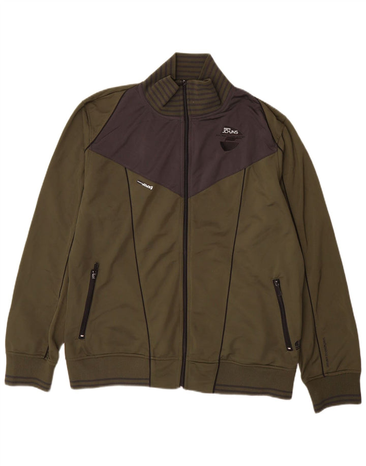 Jack & Jones Veste de survêtement graphique pour homme 2XL Kaki Colourblock