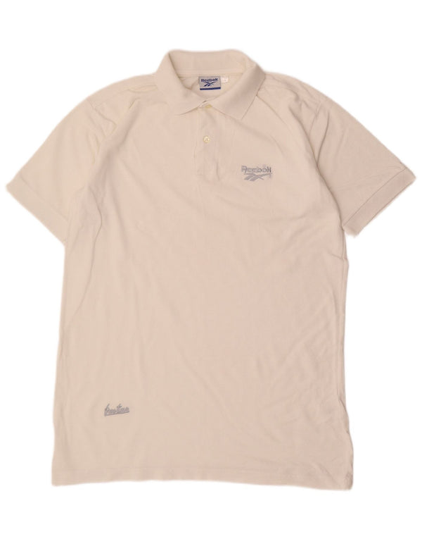 REEBOK Polo Homme Blanc Moyen Coton
