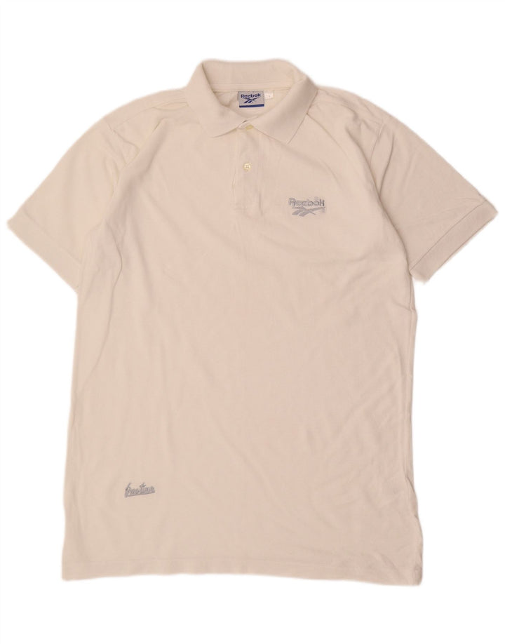 REEBOK Polo Homme Blanc Moyen Coton