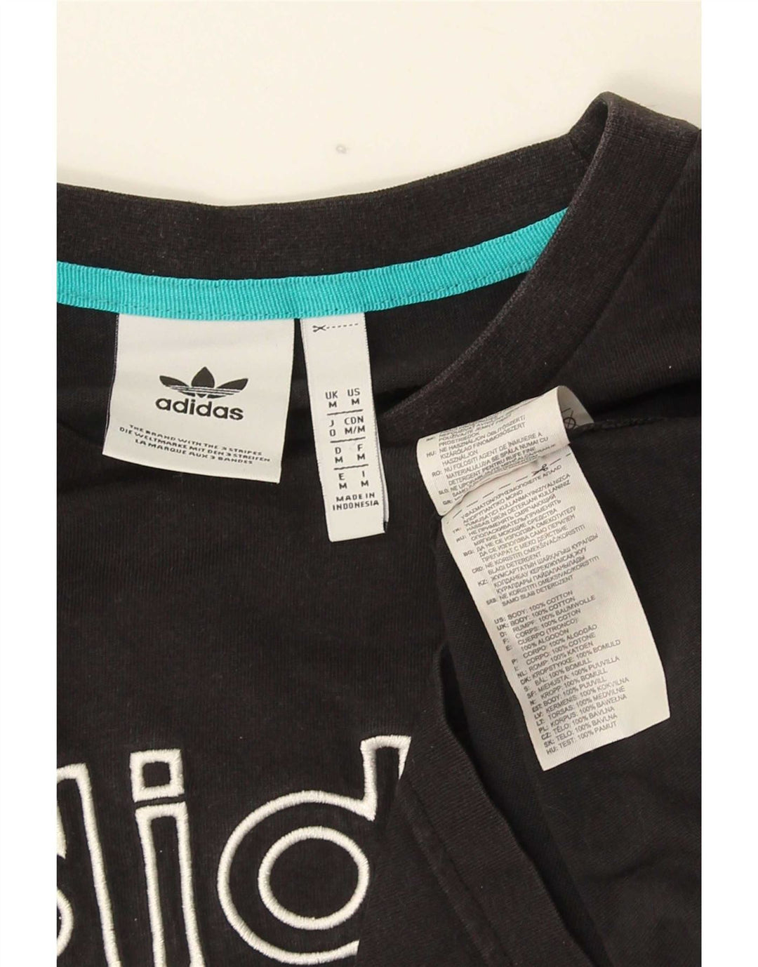 Adidas T-shirt graphique pour homme en coton noir moyen