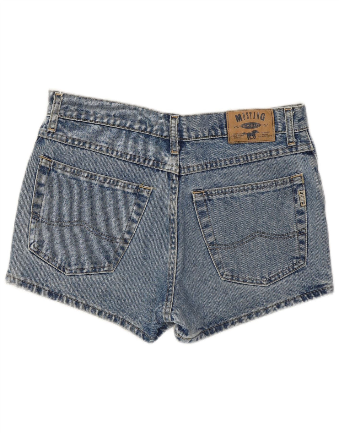 MUSTANG Short en jean taille haute pour femme W33 Grand bleu en coton