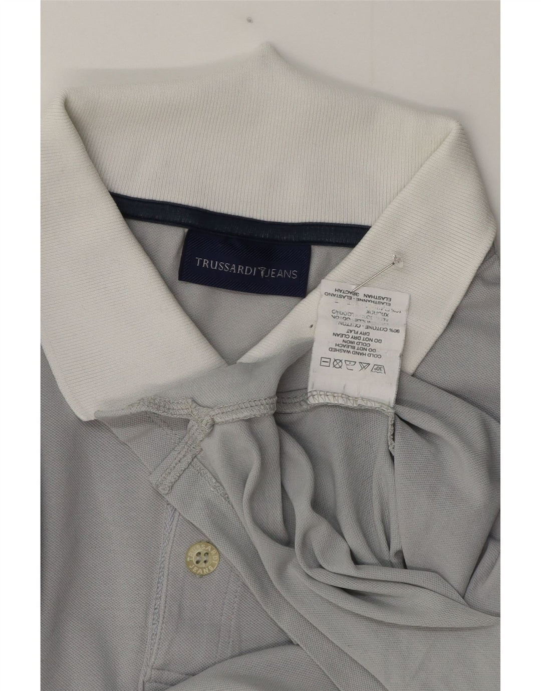 Trussardi Polo Homme XL Gris Coton