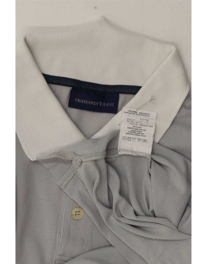 Trussardi Polo Homme XL Gris Coton