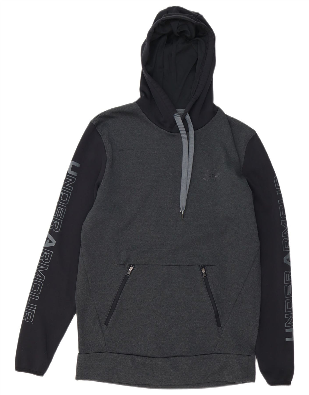 UNDER ARMOUR Pull à Capuche Cold Gear Graphic Homme Gris Small Colorblock