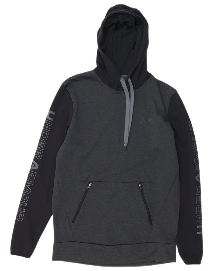 UNDER ARMOUR Pull à Capuche Cold Gear Graphic Homme Gris Small Colorblock