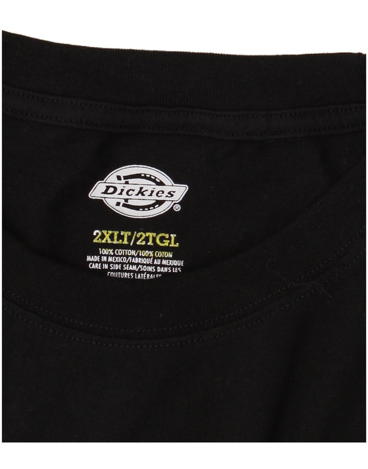 Dickies Haut à manches longues pour homme en coton noir 2XL