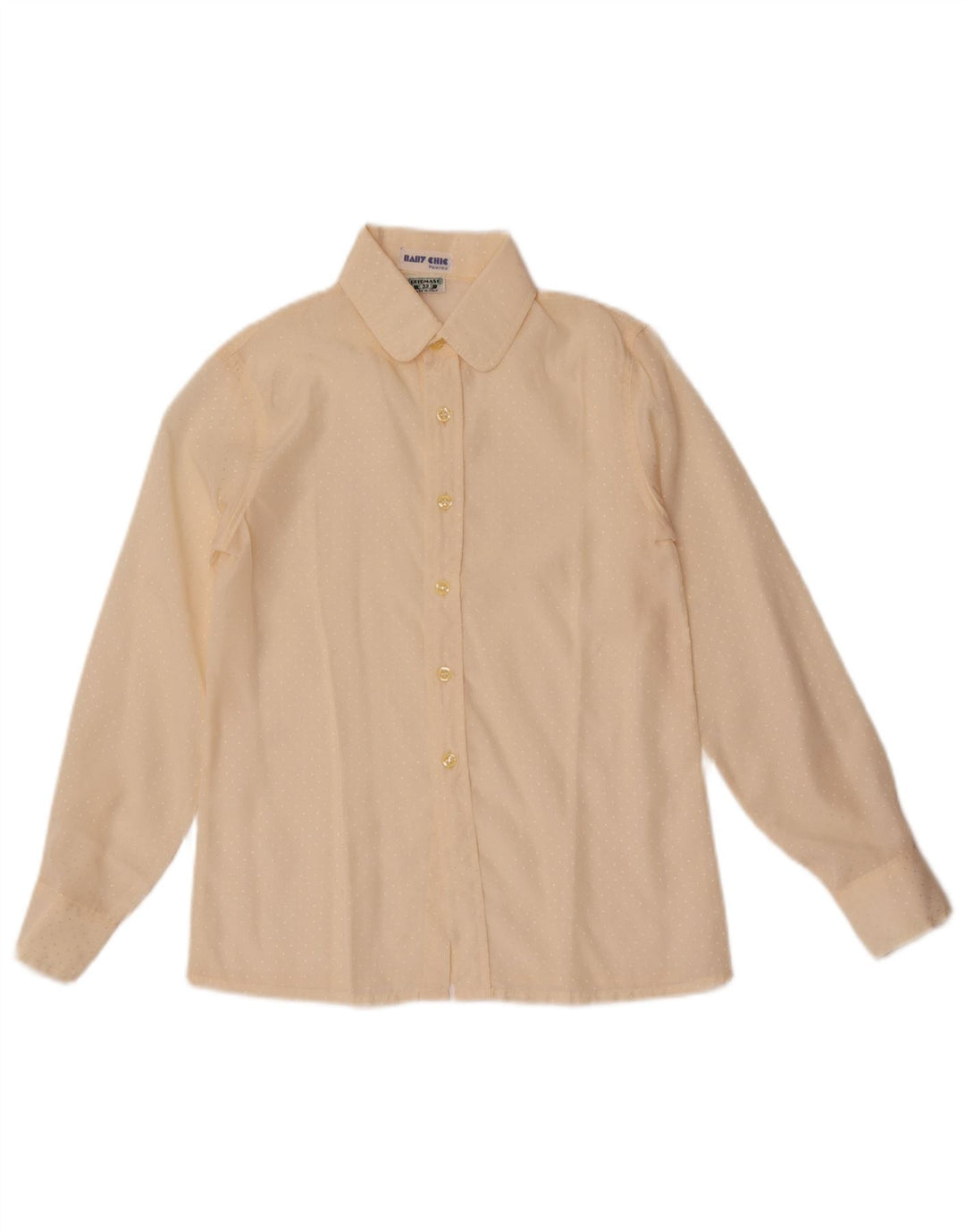 Chemise Garçon Vintage 7-8 ans Blanc Cassé Taché