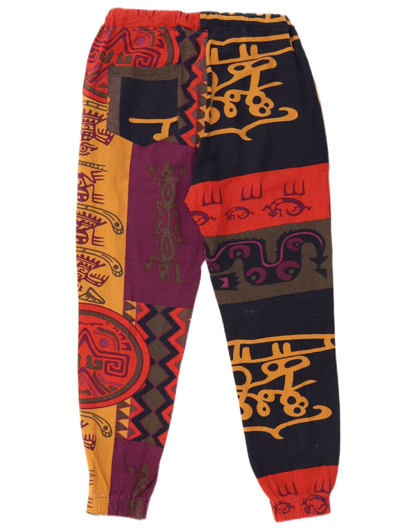 VINTAGE Pantalon décontracté fille 15-16 ans 2XL W30 L25 Multicolore