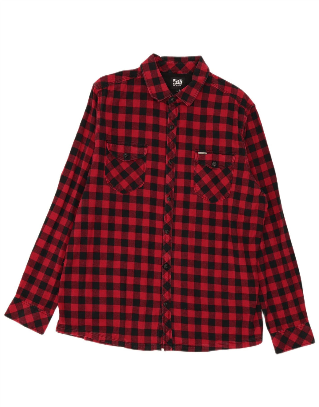 Chemise en flanelle pour homme Animal XL en coton vichy rouge