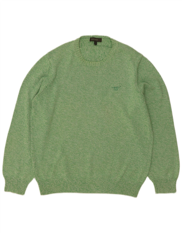 Henry Cottons Pull Col Rond Homme Vert Moyen Coton