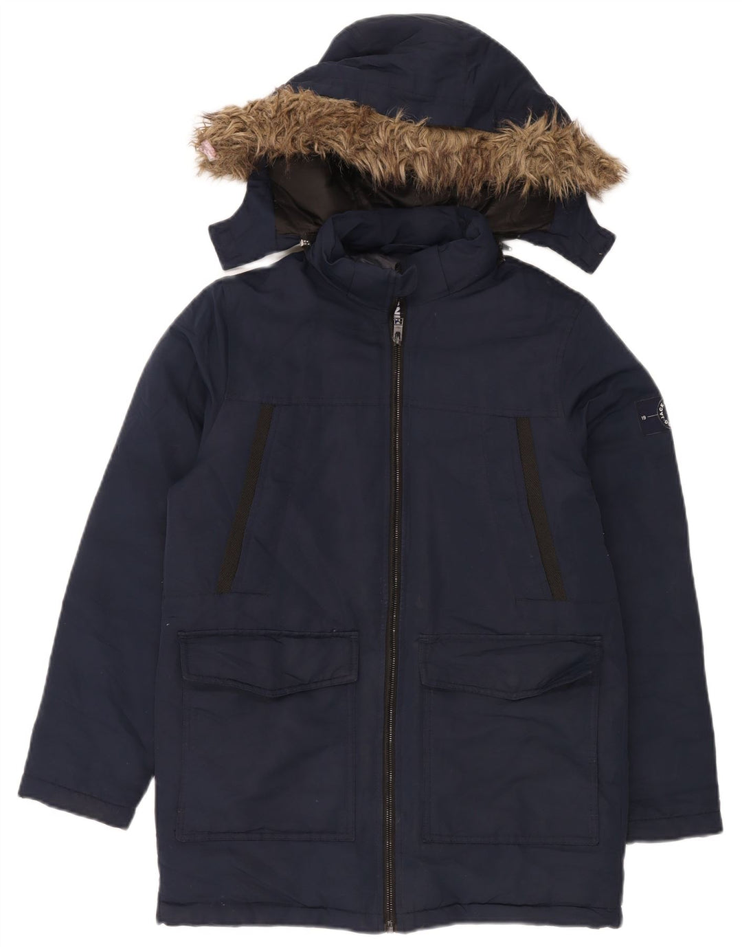 Jack & Jones Manteau matelassé à capuche garçon 13-14 ans Bleu marine Polyester