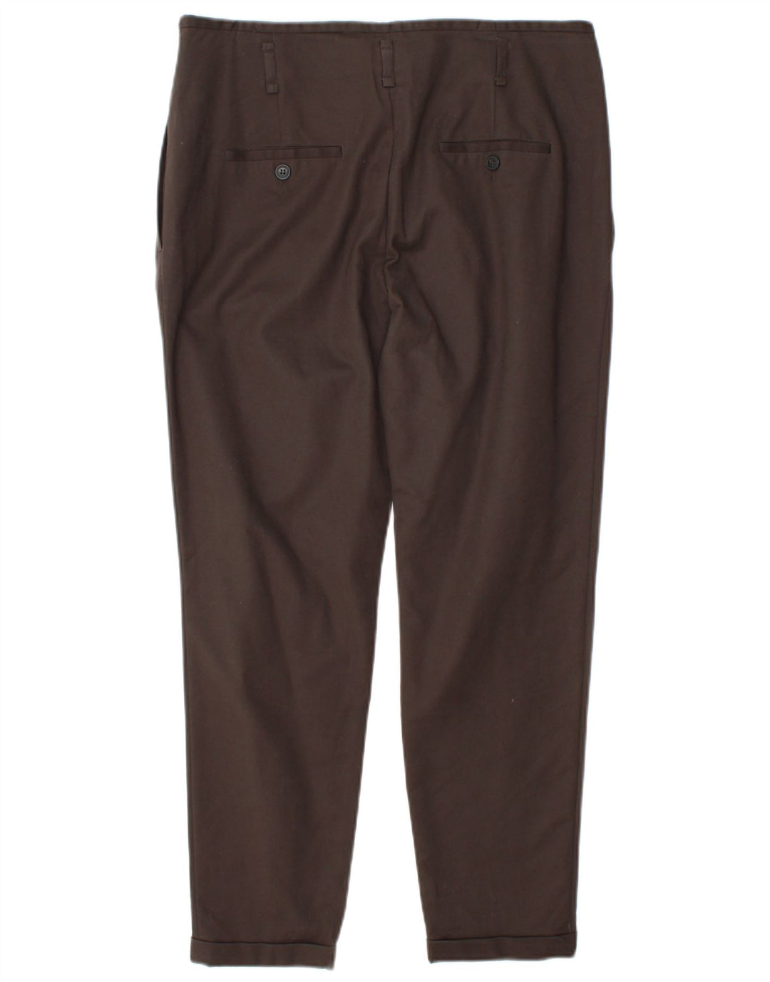 Zara Pantalon Chino Pegged Femme Large W34 L27 Marron