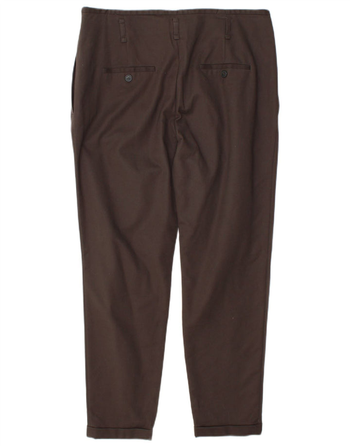 Zara Pantalon Chino Pegged Femme Large W34 L27 Marron
