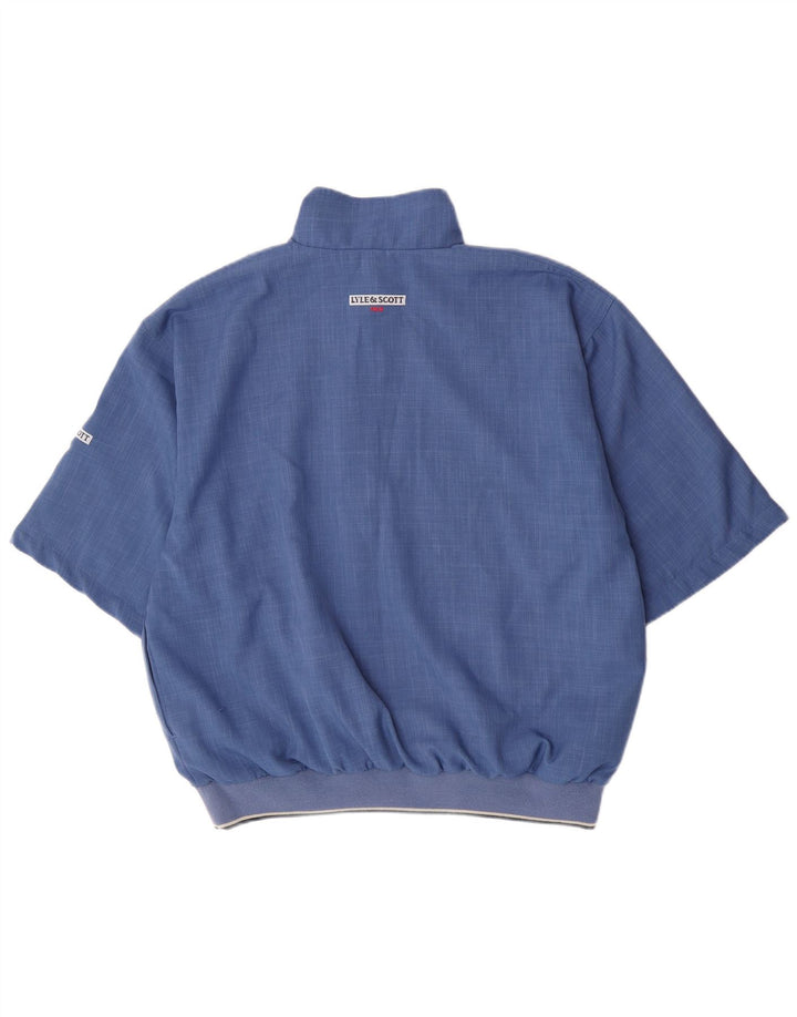 Lyle & Scott Haut de survêtement à manches courtes et col zippé pour homme Bleu moyen