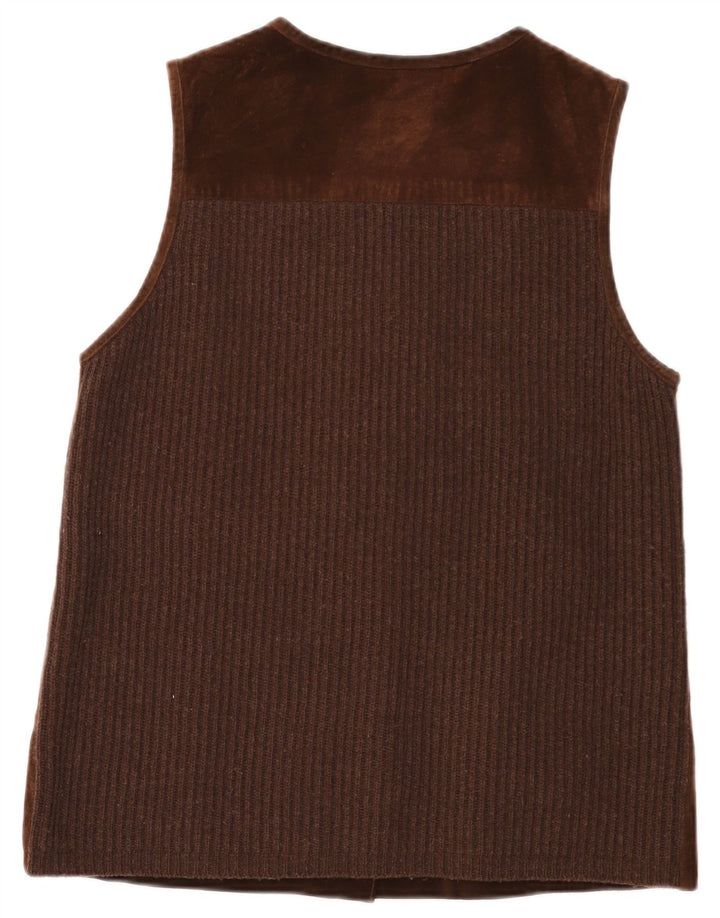 Esprit Gilet en daim pour femme UK 14 Cuir marron moyen
