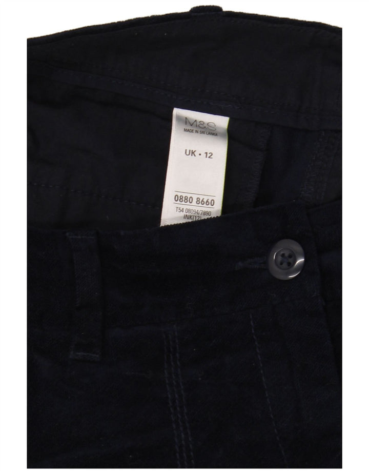MARKS & SPENCER Womens Velvet Mini Skirt UK 12 Medium W32  Navy Blue