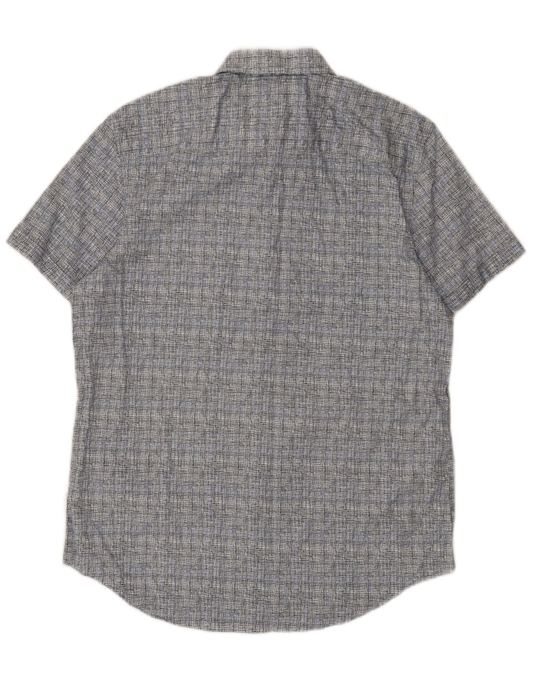 Calvin Klein Chemise à manches courtes homme en coton à carreaux bleu moyen