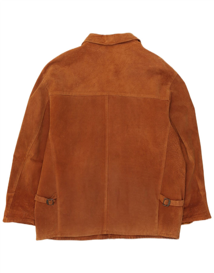 veste en daim homme vintage UK 42 XL Marron
