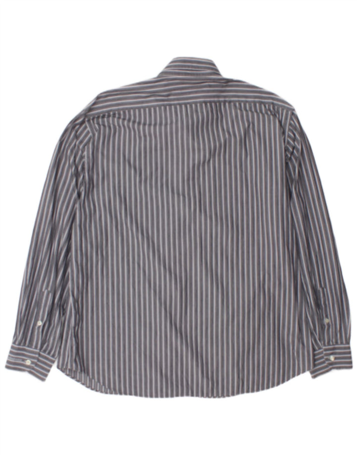 Roccobarocco Chemise Homme Taille 45 18 2XL Gris Rayé