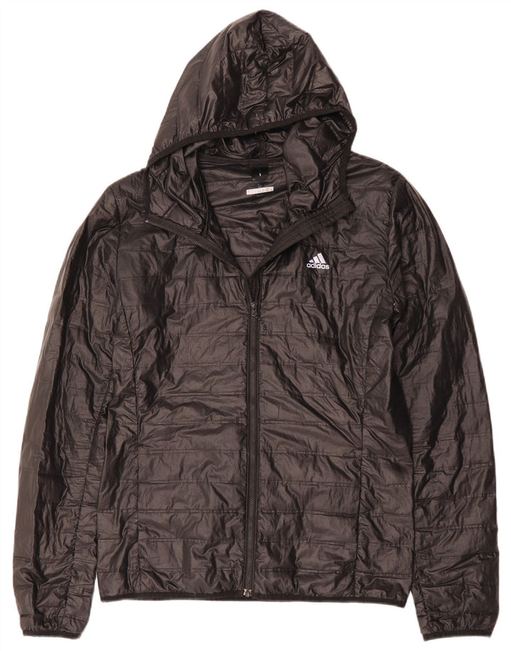 Adidas Veste bomber à capuche pour homme UK 36 Petit Noir Polyester