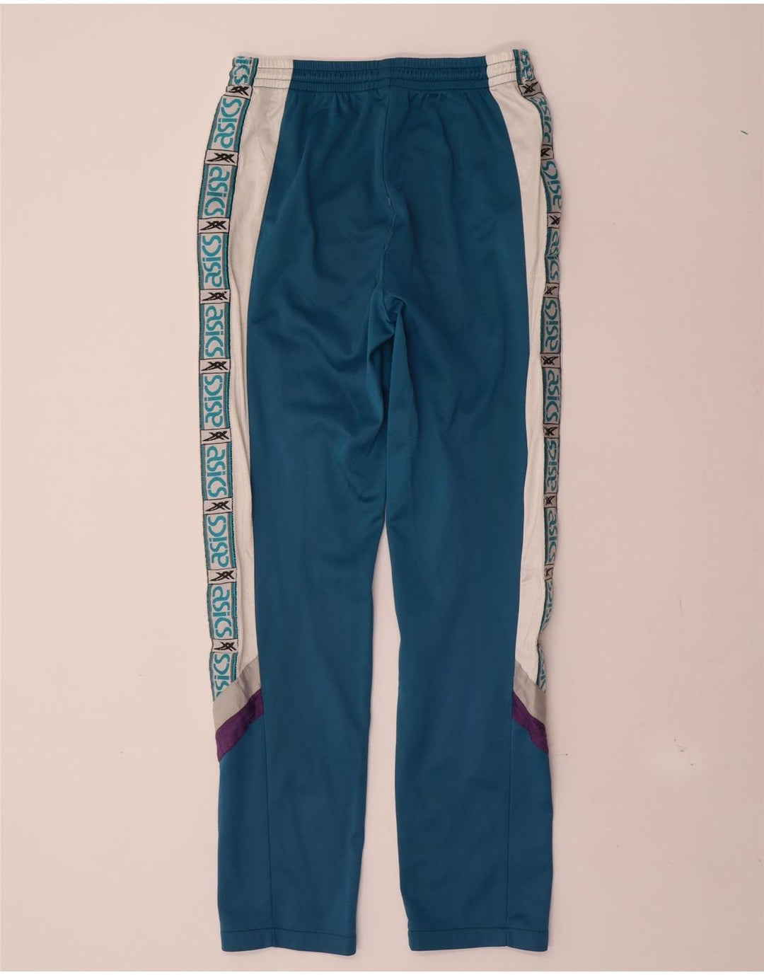 ASICS Pantalon de Survêtement Graphique Homme IT 46 Small Bleu Colorblock