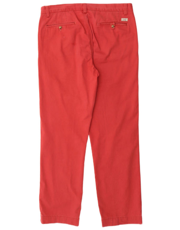Polo Ralph Lauren Mens Classic Fit Straight Chino Trousers W35 L32 Pink