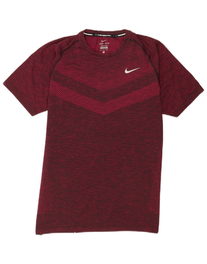 Nike Hommes Dri Fit T-Shirt Haut Bordeaux Moucheté