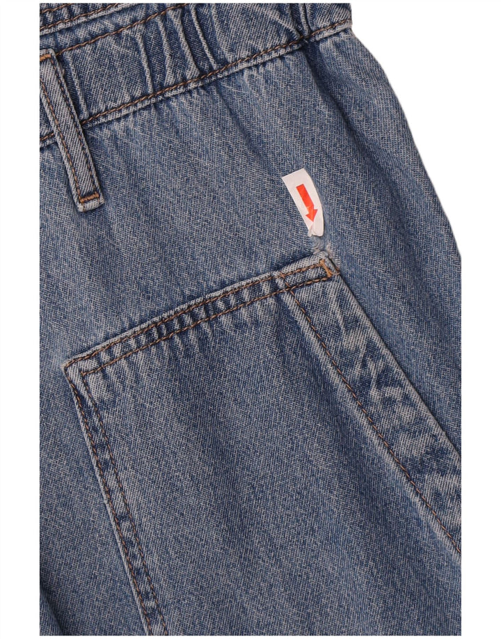 Topshop Combinaison en jean surdimensionnée à manches longues pour femme UK 10 Petit Bleu