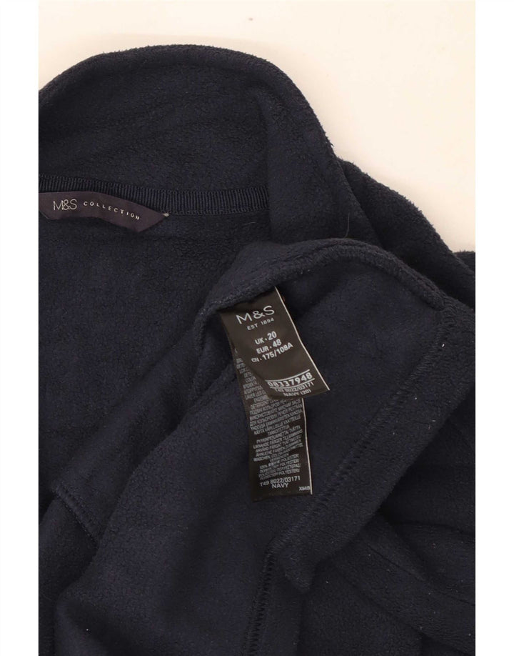Marks & Spencer Veste polaire pour femme UK 20 2XL Bleu marine Polyester