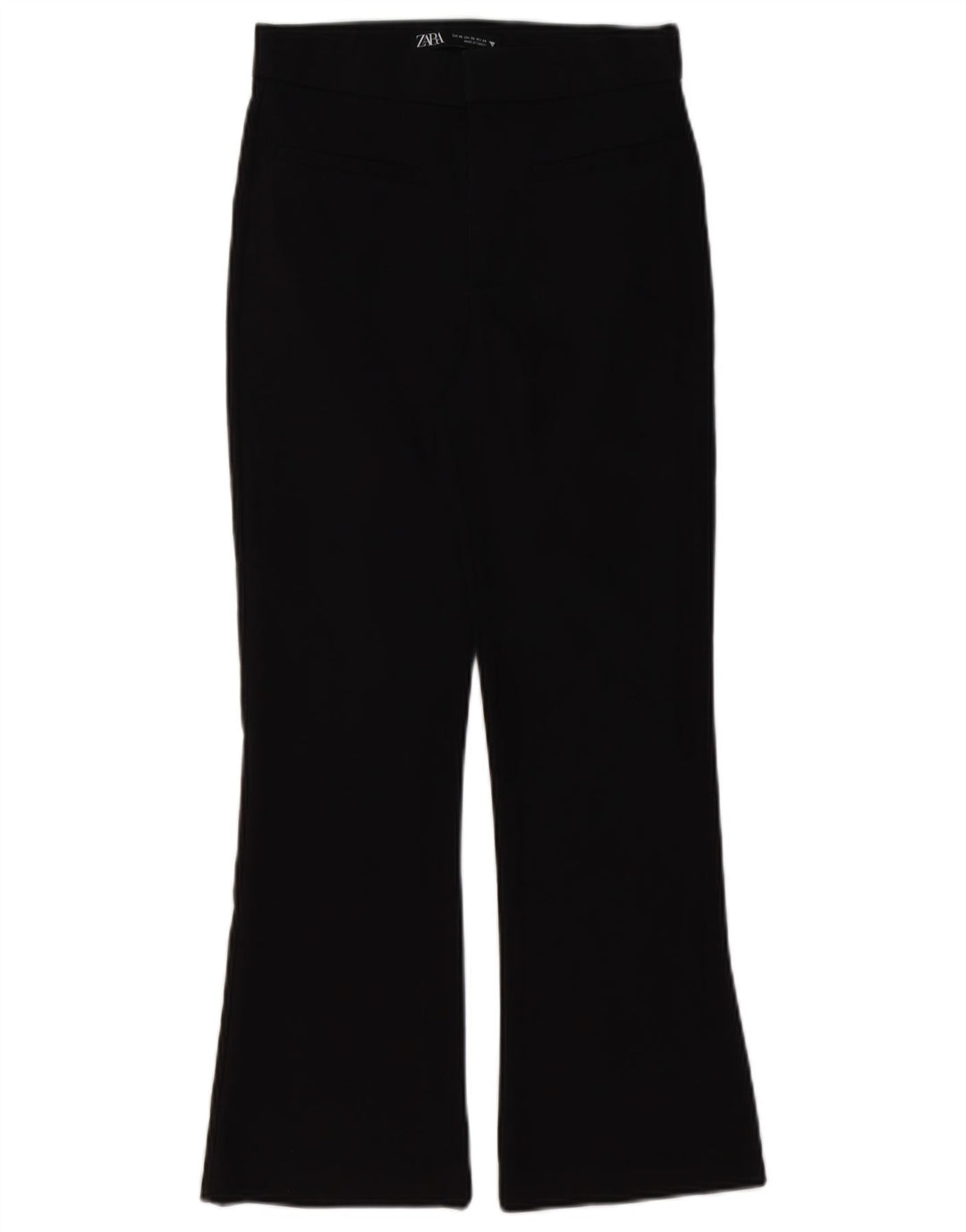 ZARA Pantalon décontracté bootcut pour femme XS W24 L25 Noir