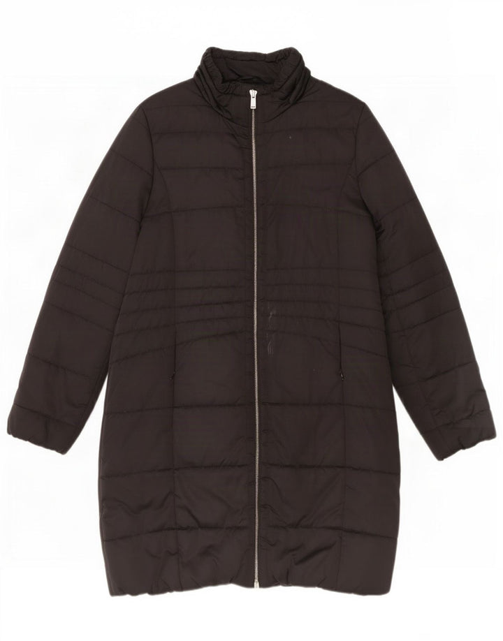 Trussardi Manteau Rembourré IT 46 Large Noir Polyester |